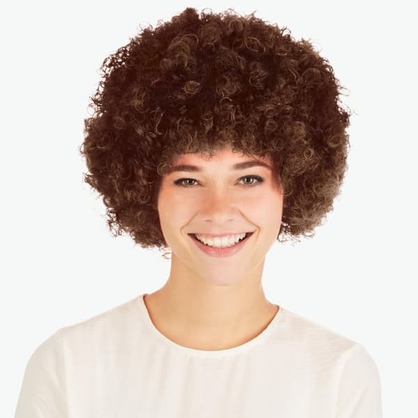 Paryk afro klovn - brun