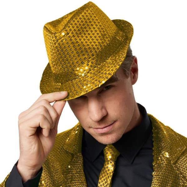 Partyhat med pailletter - guld