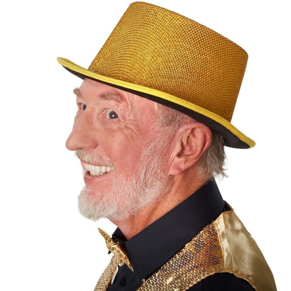 Glitter-cylinderhatt - guld