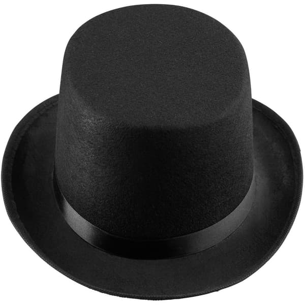 Klassisk cylinderhatt i svart - svart