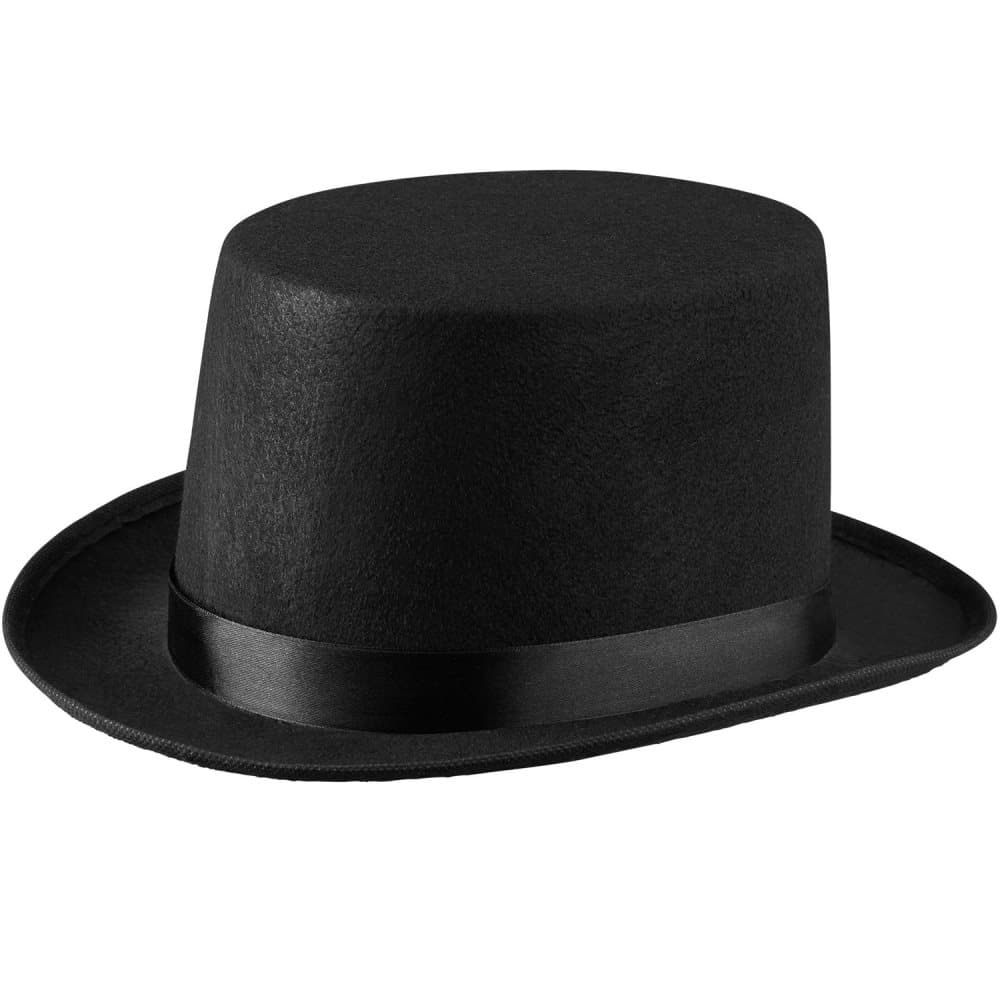 Klassisk cylinderhatt i svart - svart