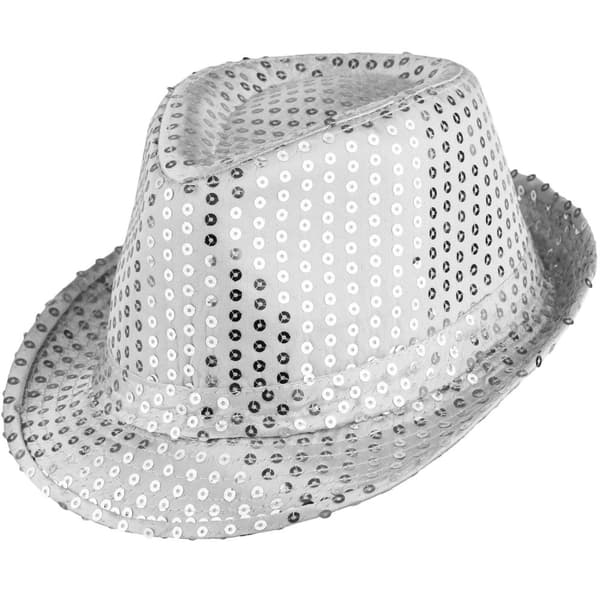 Partyhatt med paljetter - silver