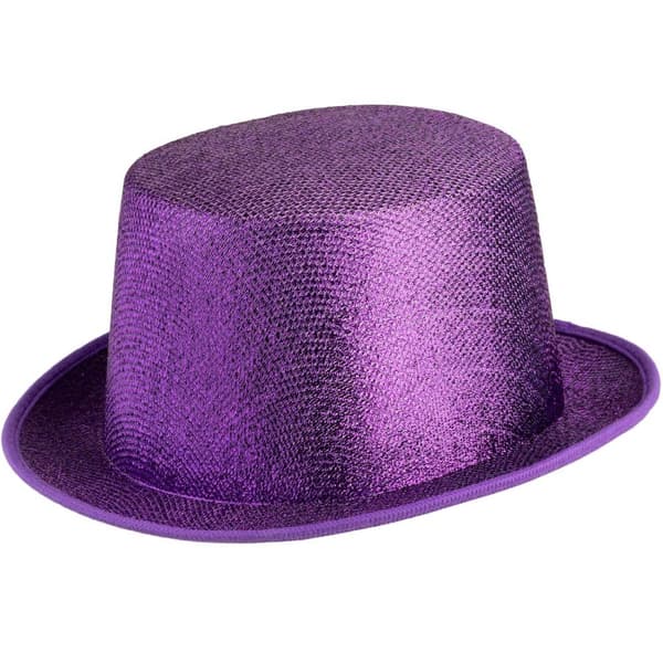 Glitter-cylinderhatt - lila