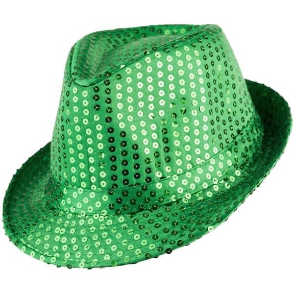 Partyhatt med paljetter - grön