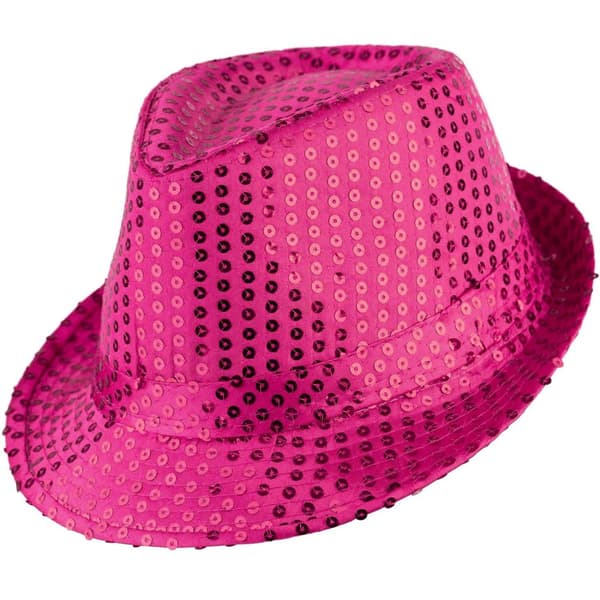 Partyhatt med paljetter - pink