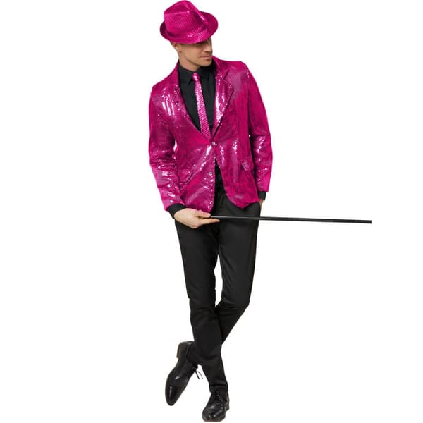 Partyhatt med paljetter - pink