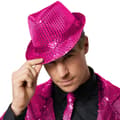 Miniatyrbild 1 av 3: Partyhatt med paljetter - pink