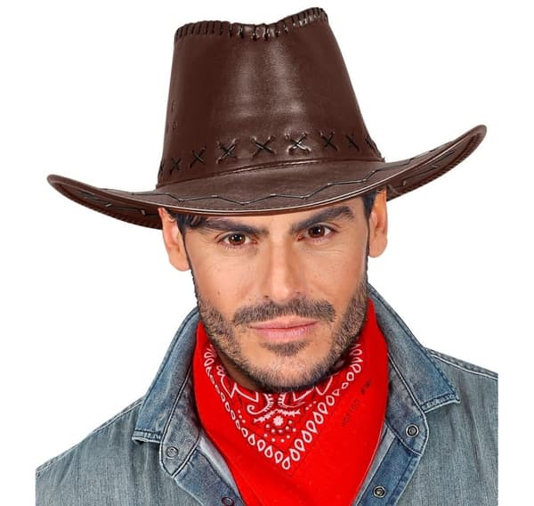 Hatt cowboy brun