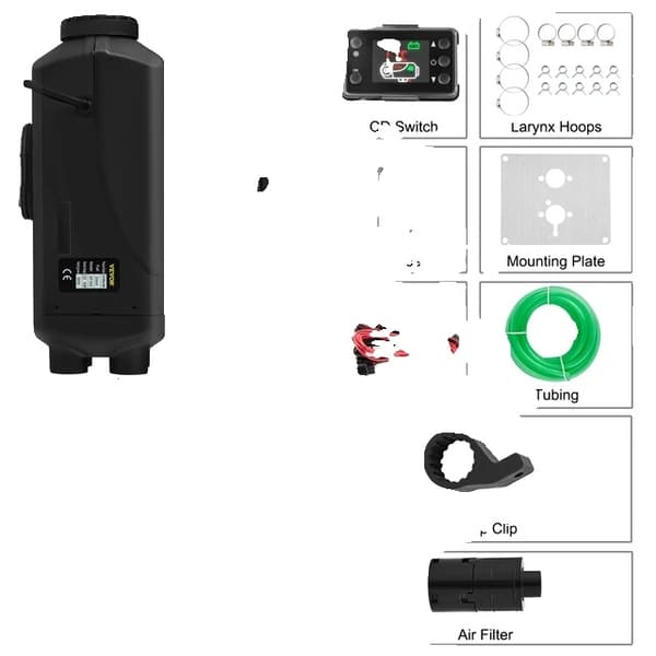 Diesel Bilvarmer, 8KW, LCD Skærm, Lyddæmper, 8kw