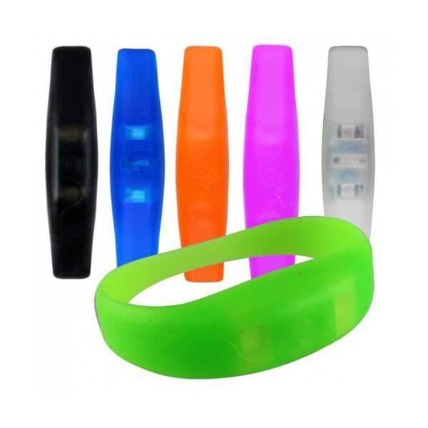 Luminöst armbandsband i silikon - EUROWEB - Festartikel i färg - Orange - 2 mini-LED-lampor
