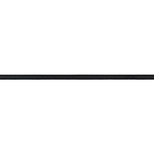 3m svart satinband