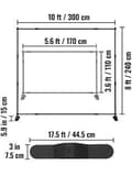 Miniatyrbild 8 av 8: 300 x 240 cm portabelt stabilt aluminium Bannerställ, justerbar höjd och bredd, lätt att montera
