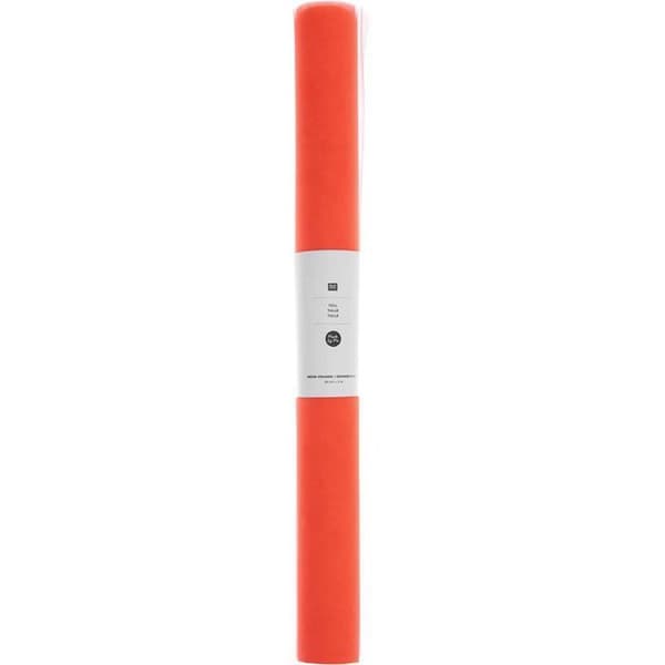 Rulle av tyll 50 cm x 5 m - neon orange