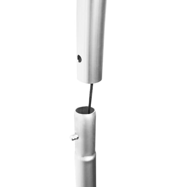 Bröllopsbåge – Silver & 1 x Vitt Pilträd 180cm Varma Vita LED