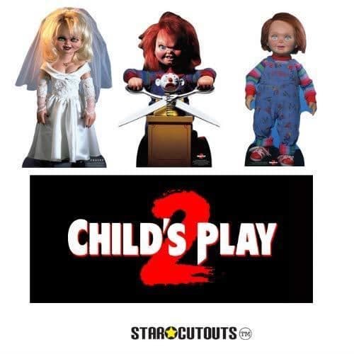 Star Cutouts SC1316 - KVM SWITCH - Scarred Chucky Child's Play Perfekt för Halloween, vänner och fans Multicolor