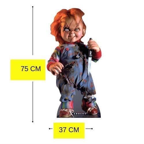 Star Cutouts SC1316 - KVM SWITCH - Scarred Chucky Child's Play Perfekt för Halloween, vänner och fans Multicolor