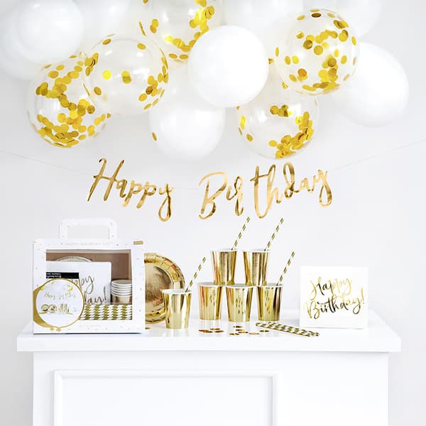 Festpaket Birthday Guld 60-delar