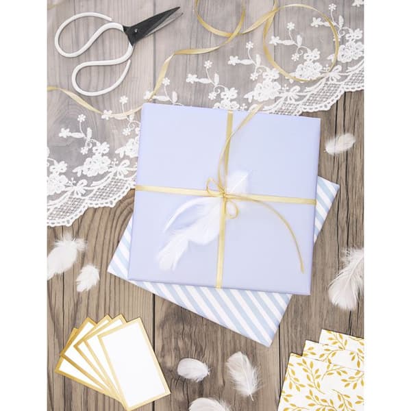 Ripsband - Satin - Ljusguld - 25 meter - 6 mm bredd - Blandet