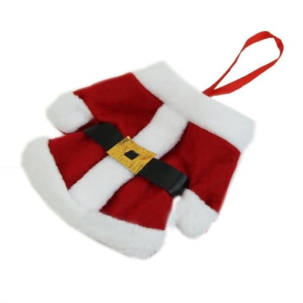 2 ST Santa Claus Ornament för bestick