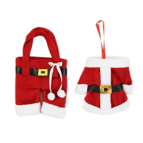2 ST Santa Claus Ornament för bestick