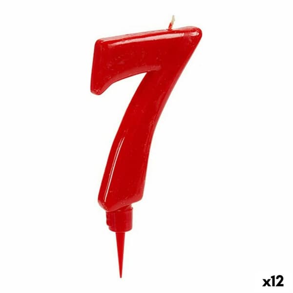 Kynttilä Punainen Syntymäpäivä Numerot 7 (12 osaa)