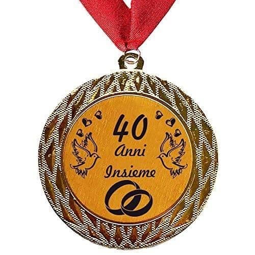 LARIUS GROUP 40 ÅRS PRESENT MEDALJ MED ÖNSKET TEXT - FÖDELSEDAG