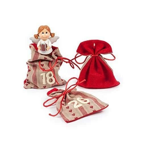 PAJOMA PÅFYLLNING RÖD ADVENTSKALENDER MED 24A RÖDA RESPONVÄSAR