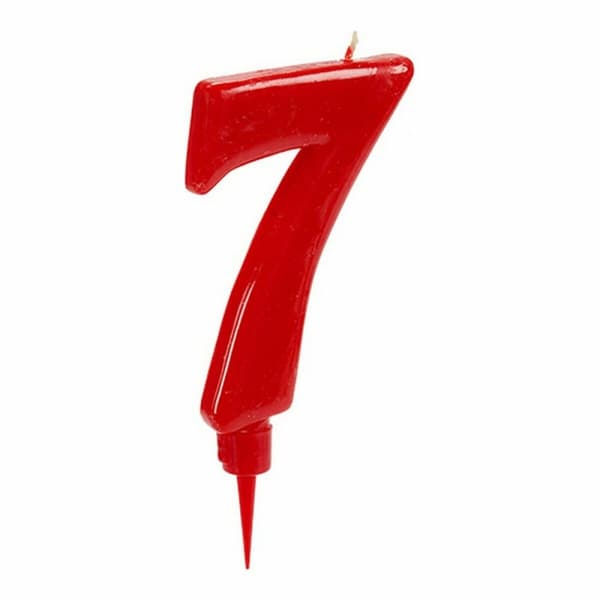 Kynttilä Punainen Syntymäpäivä Numerot 7 (12 osaa)