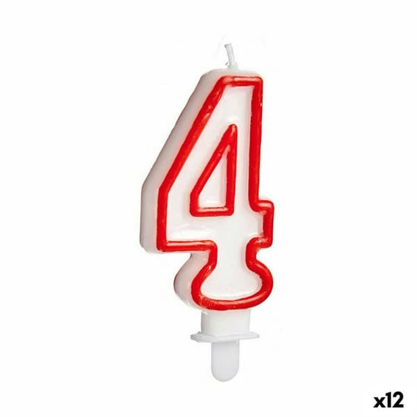 Kynttilä Syntymäpäivä Numerot 4 (12 osaa)