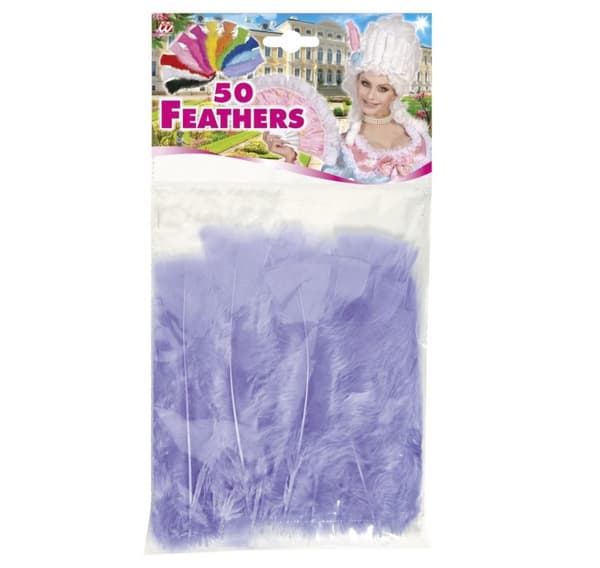Lilla fjer 10cm, 50 stk