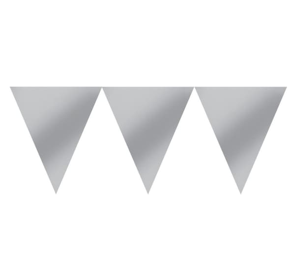 Garlandflag 4,5 m (sølv)