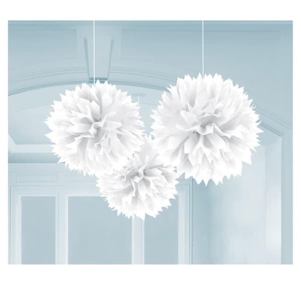 Paperinen koriste 'Fluffy white'