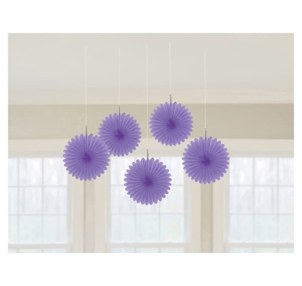 Papirdekoration 'Fluffy lilla' 40cm 3stk