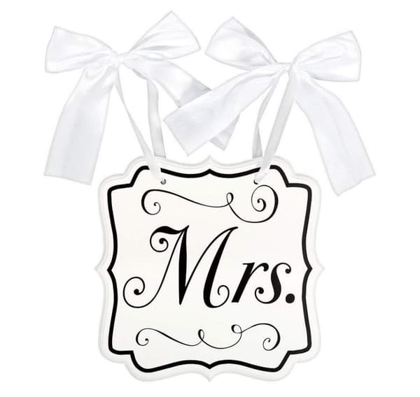 Plakett/skylt "Mrs"