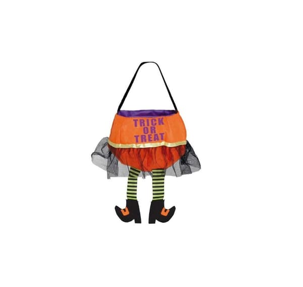 Bøtte Halloween laget av filt 20cm