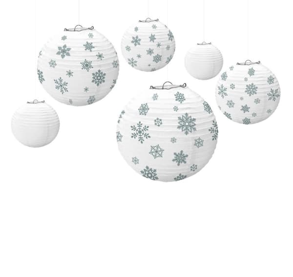 Dekorasjonslykt (6 stk 20cm, 25cm, 30cm)