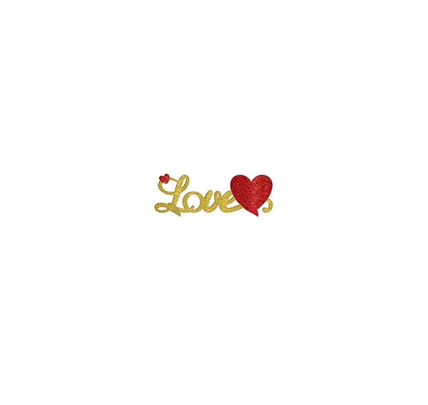 Borddekorasjon Love Glitter 35 x 11 cm