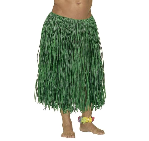 Hawaiian hame "Green Color Raffia hula hame"
