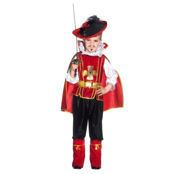 Lasten asu Muskettisoturi (116 cm)