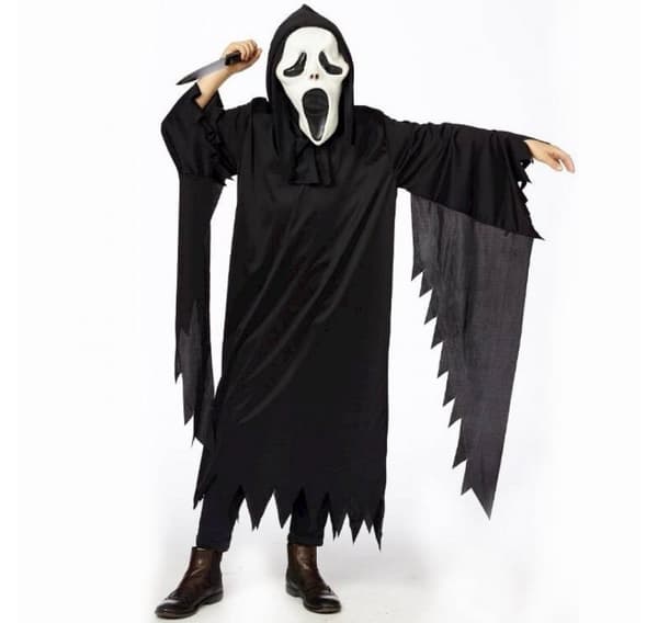Barnedrakt (Ghost black/Scream) 128cm