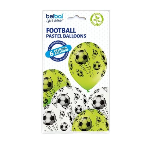 Latex sæt 'Fodbold' (6 stk)