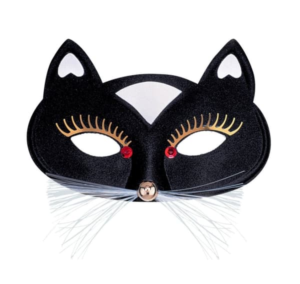 Maske kat sort/guld