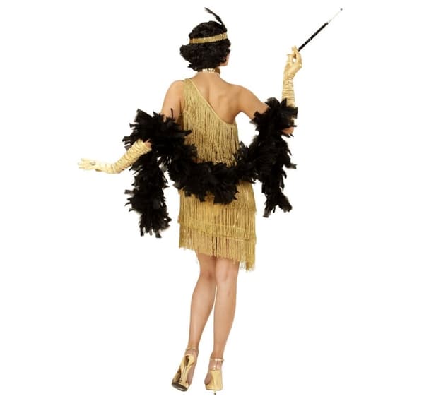 Klänning Flapper gyllene L
