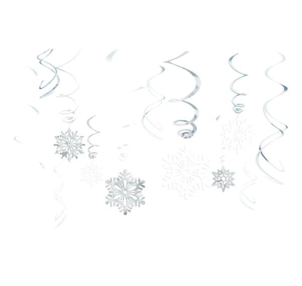 Dekoration 'Swirl Snowflake', 12 stk