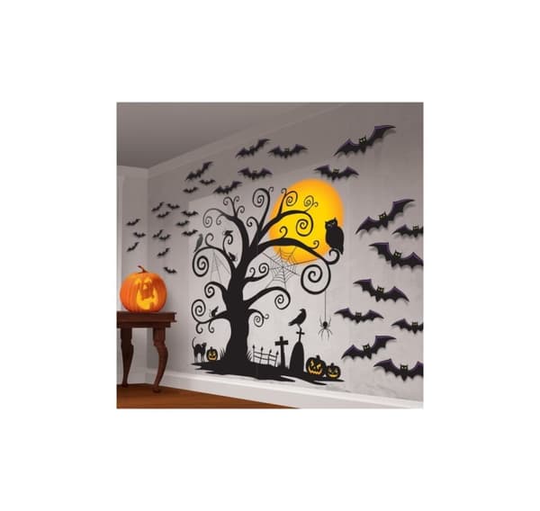 Dekorasjon 'Halloween Familievennlig', 165*82cm +30stk