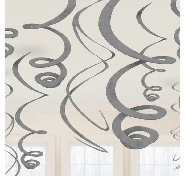 Dekor 'Silver Paper Swirl' 55,8cm
