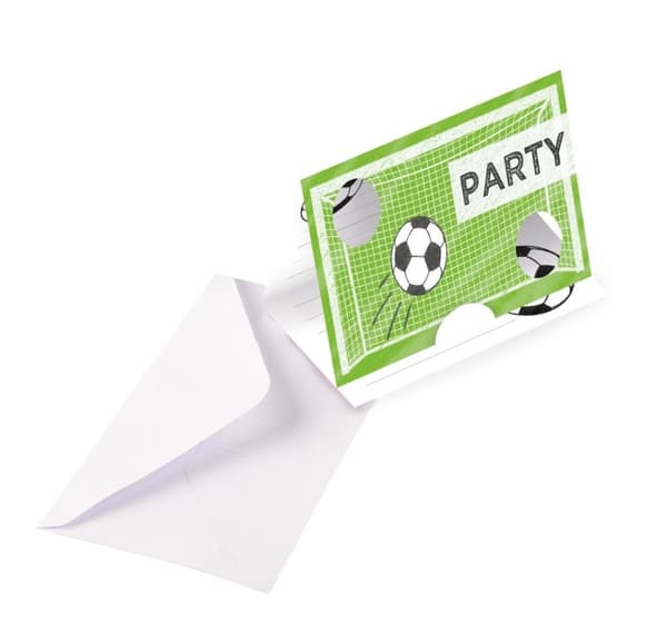 Invitation 'Fodbold', pakke med 8