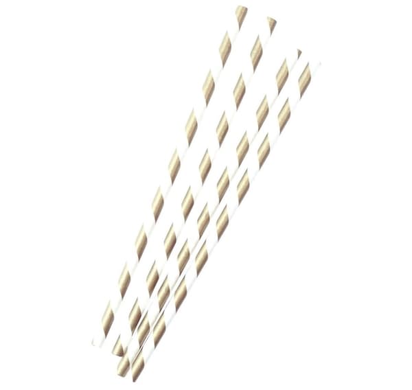 Cocktailstilk 19,5 cm 'Golden Wishes' (24 stk)