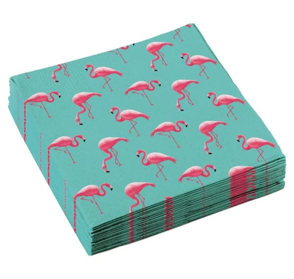 Servietter 'Flamingo Paradise' 33*33cm, 20 stk i en pakke