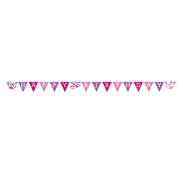 Banner Happy Owl 180 x 15 cm